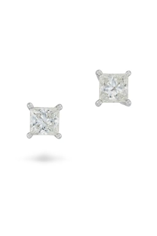 Pair of 18k Gold Diamond Earrings