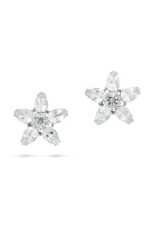 Pair of 18k Gold Topaz Earrings