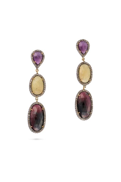 Sapphire and Diamond Earrings