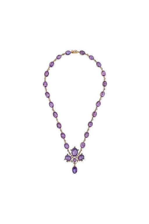 Amethyst and Pearl Necklace