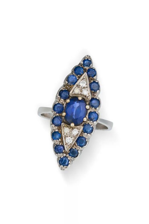 Sapphire and Diamond Ring