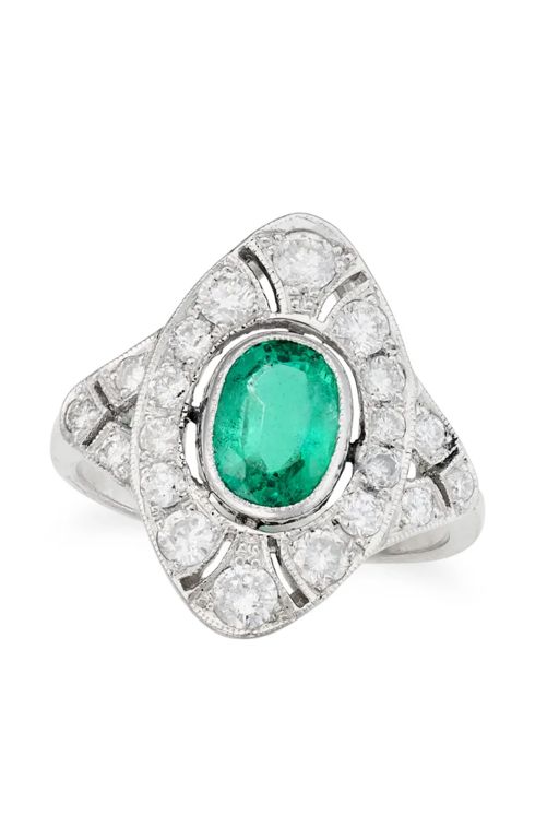 Emerald and Diamond Ring