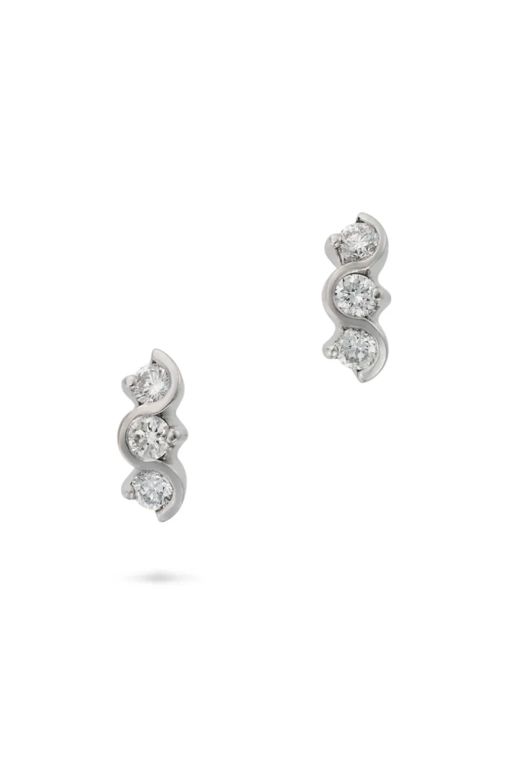Pair of 18k Gold Diamond Earrings