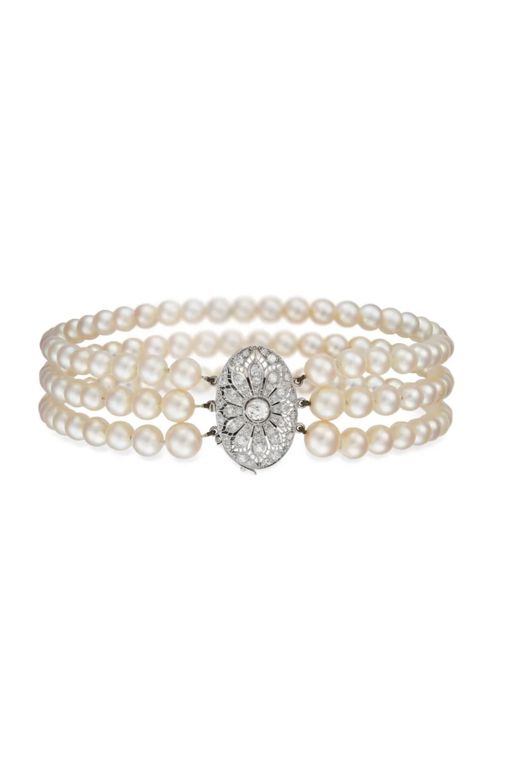 Pearl and Diamond Necklace