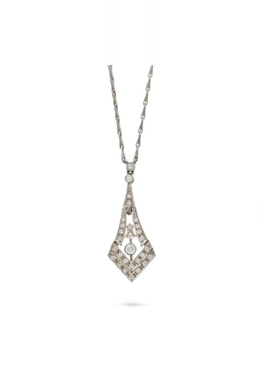 18k Gold Diamond Pendant Necklace