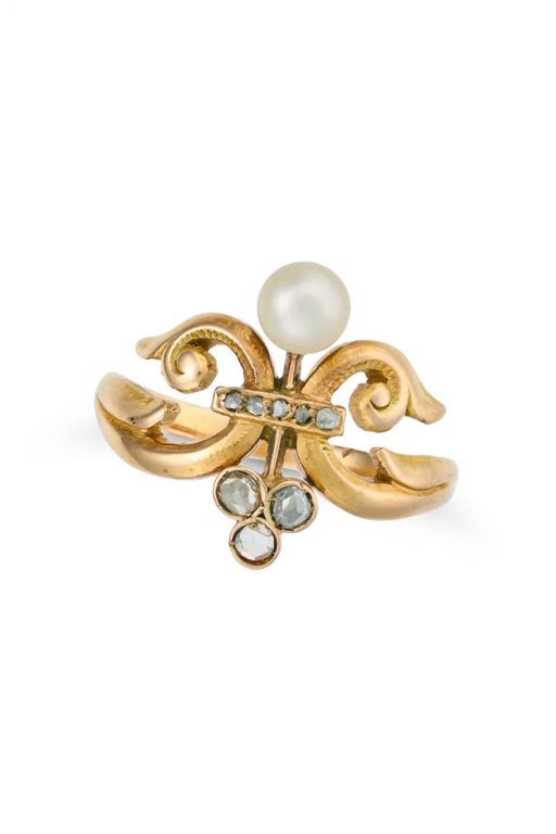 Pearl and Diamond Ring