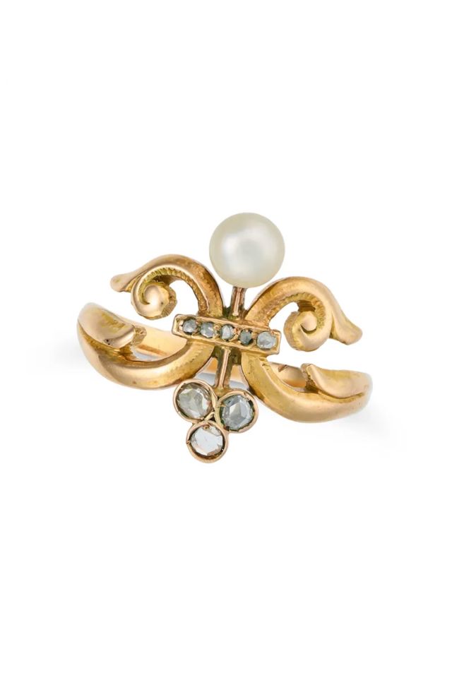 Pearl and Diamond Ring