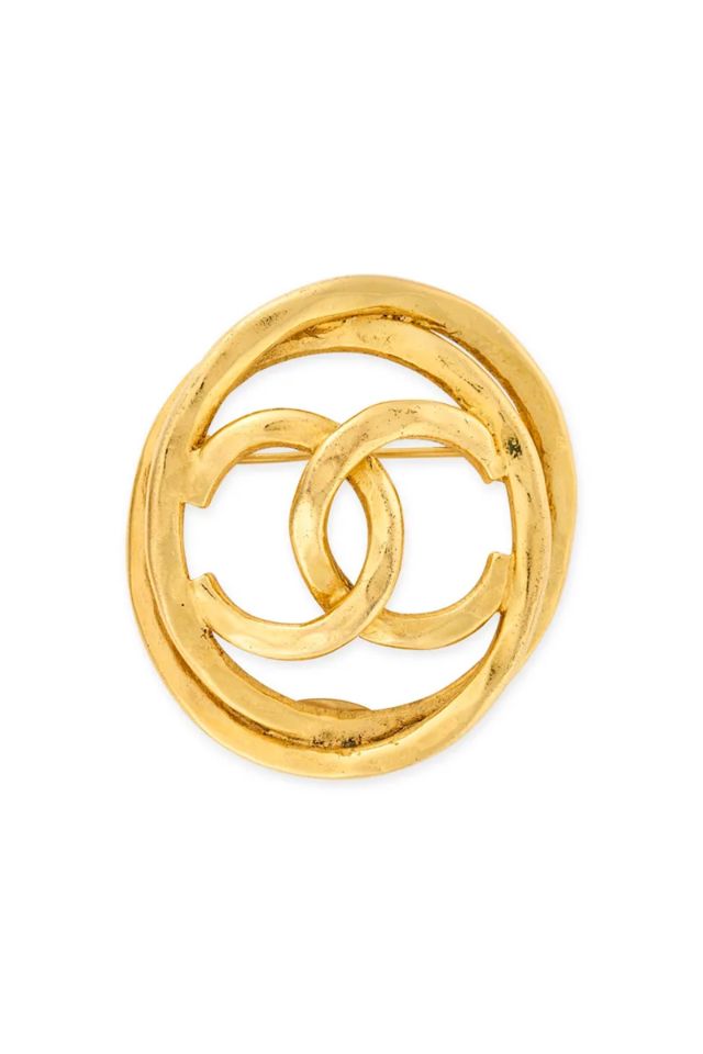 Gold-Tone Metal Brooch