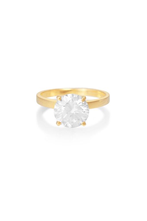 14k Yellow Gold Diamond Solitaire Ring