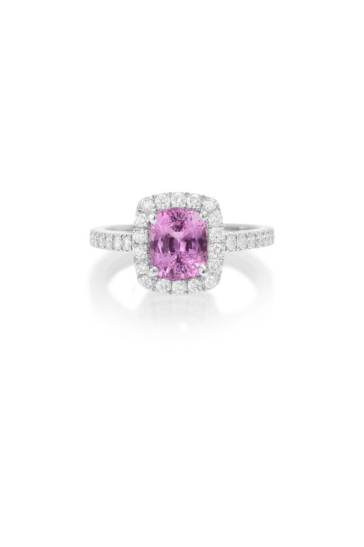 18k White Gold Sapphire and Diamond Ring