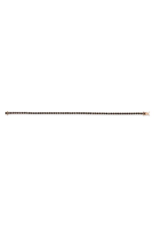 18k Rose Gold Black Diamond Tennis Bracelet