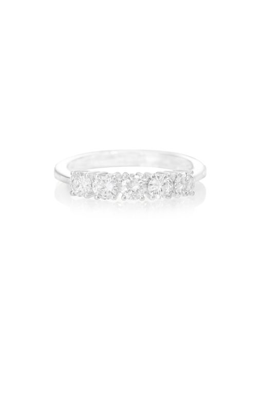 18k White Gold Diamond Five-Stone Ring