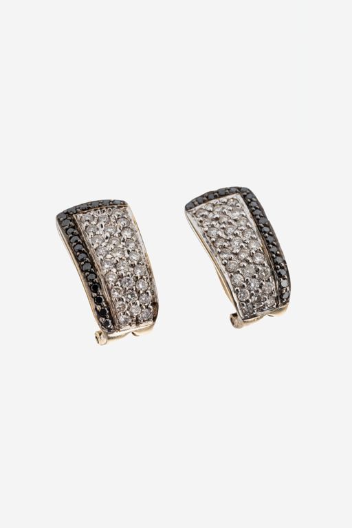 Pair of 14k Gold Diamond Earrings