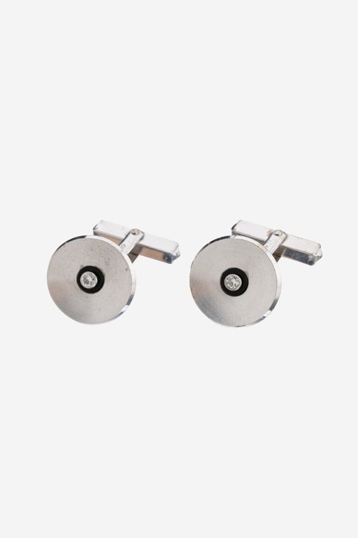 14k Gold Diamond and Onyx Cufflinks