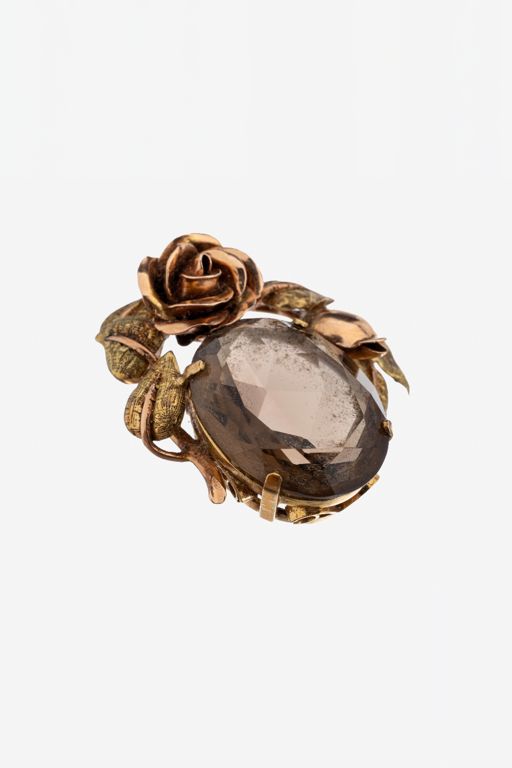 14k Gold Quartz Pendant