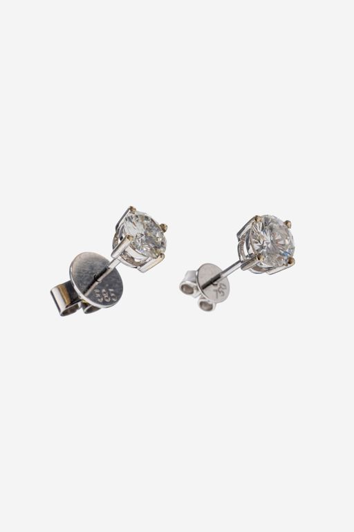 Pair of 14k Gold Diamond Earrings