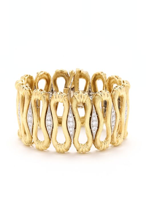 18k Gold and Platinum Diamond Bracelet