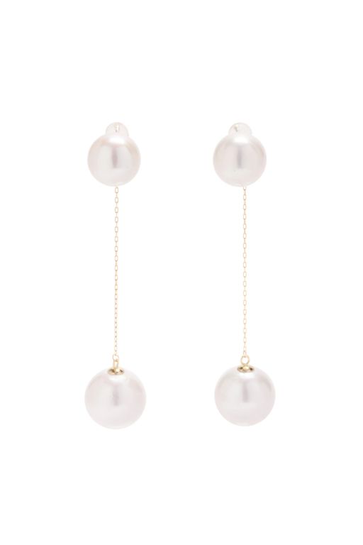 Pair of 18k Gold Pearl Earrings