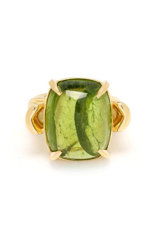 18k Gold Peridot Ring
