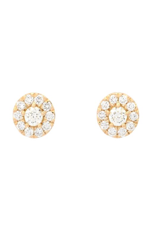 Pair of 18k Gold Diamond Earrings