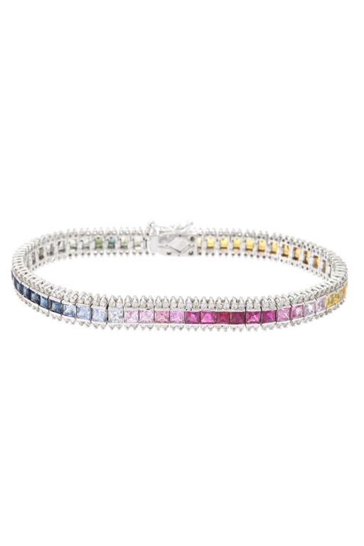 18k Gold Sapphire and Diamond Bracelet