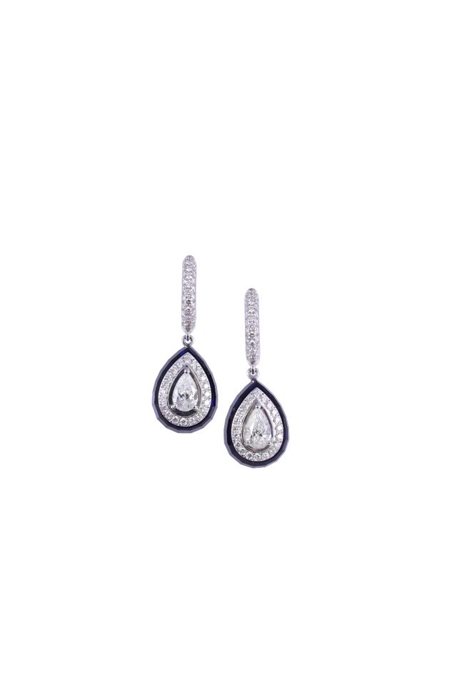 18k Gold Diamond and Spinel "Joyful" Earrings