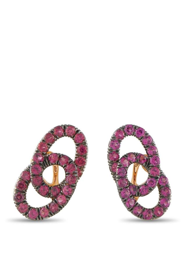 18k Rose Gold Tourmaline Earrings