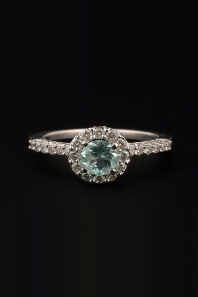 14k Gold Tourmaline and Diamond Ring