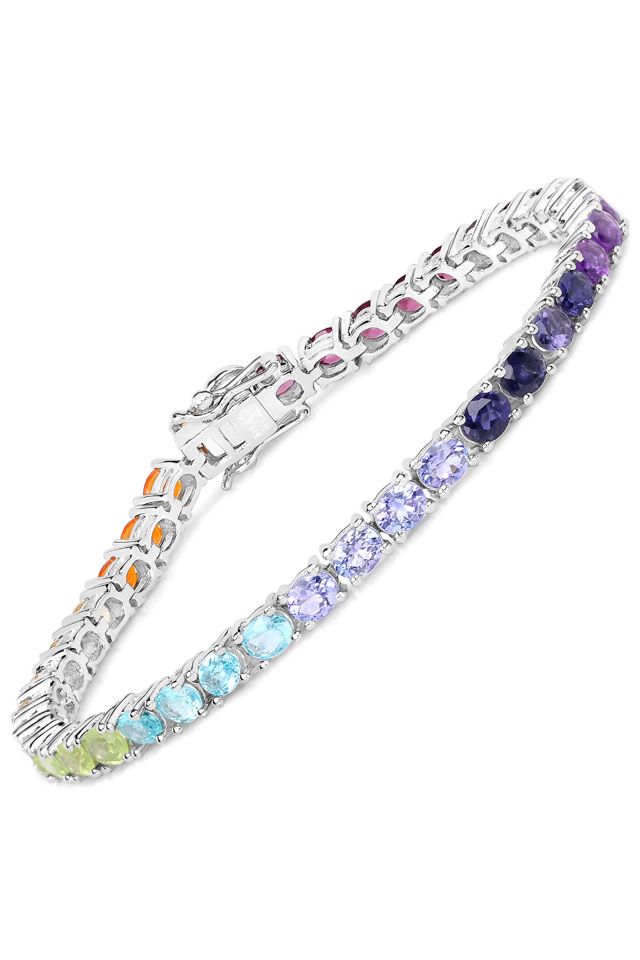 Sterling Silver Multi-Gemstone Bracelet