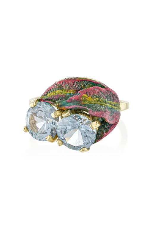 14k Gold Aquamarine Ring