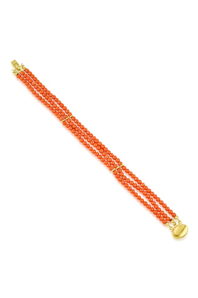 14k Gold Coral Bracelet