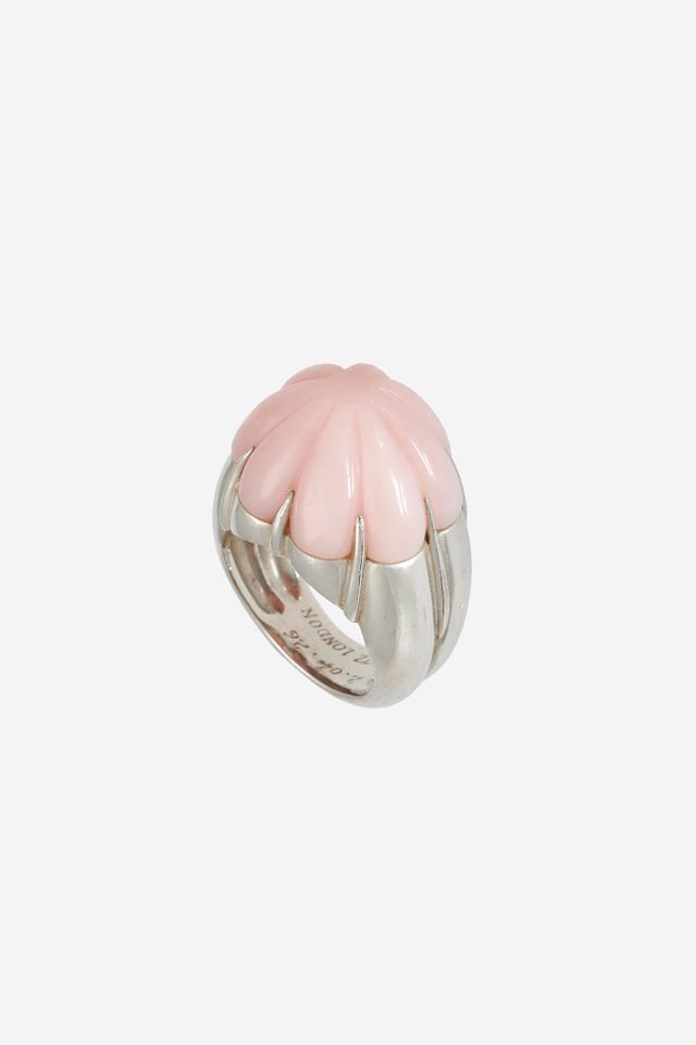18k White Gold Coral Ring