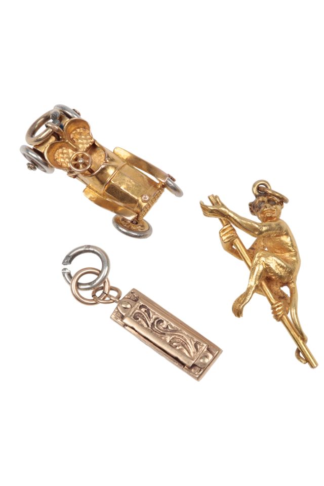 Three Gold Paste Pendants