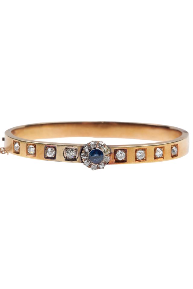 Gold Sapphire and Diamond Bracelet