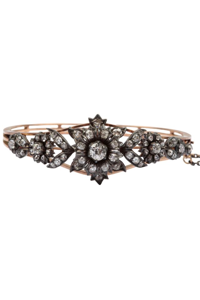 Silver and Gold Diamond Bracelet