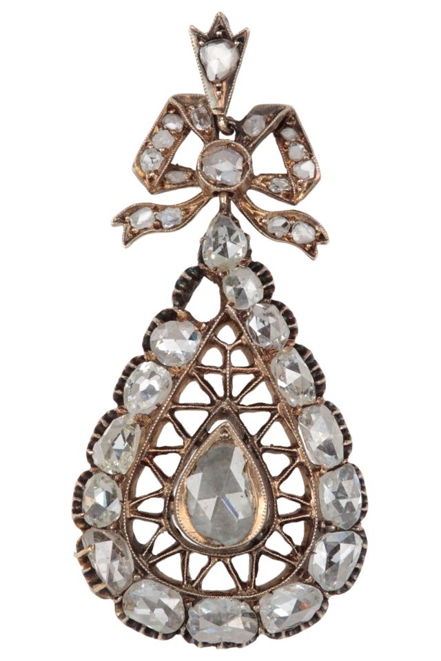Silver and Gold Diamond Pendant