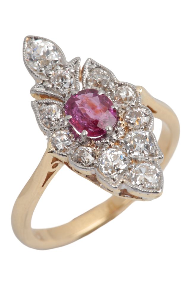 Gold Sapphire and Diamond Ring