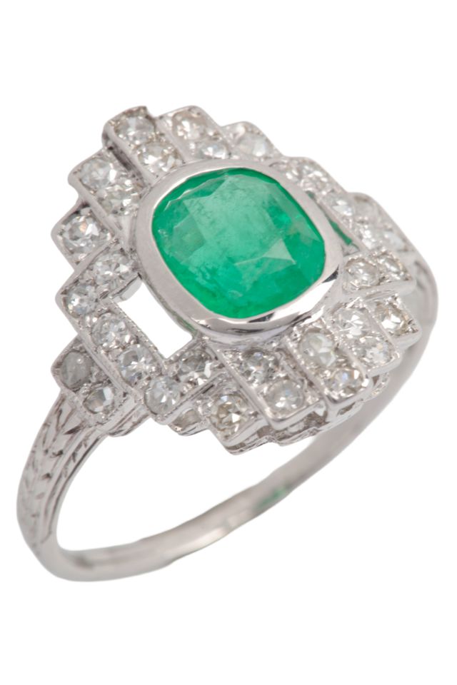 Emerald and Diamond Ring