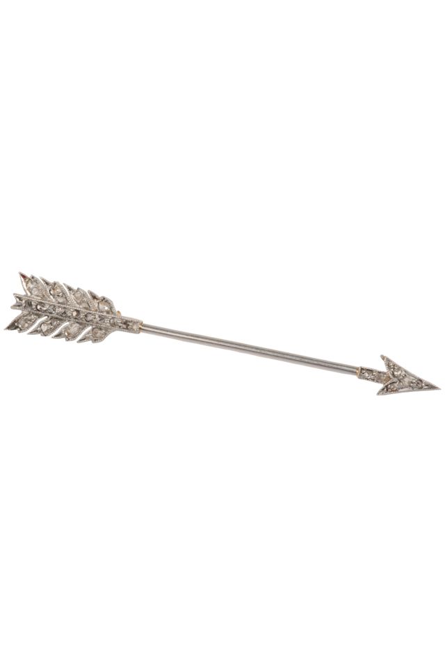 Gold and Platinum Diamond Brooch