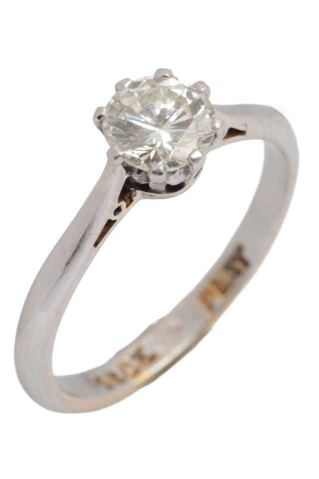 18k Gold and Platinum Diamond Ring