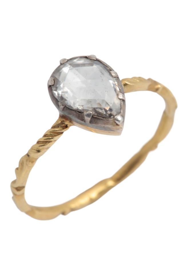 Silver and Gold Diamond Ring