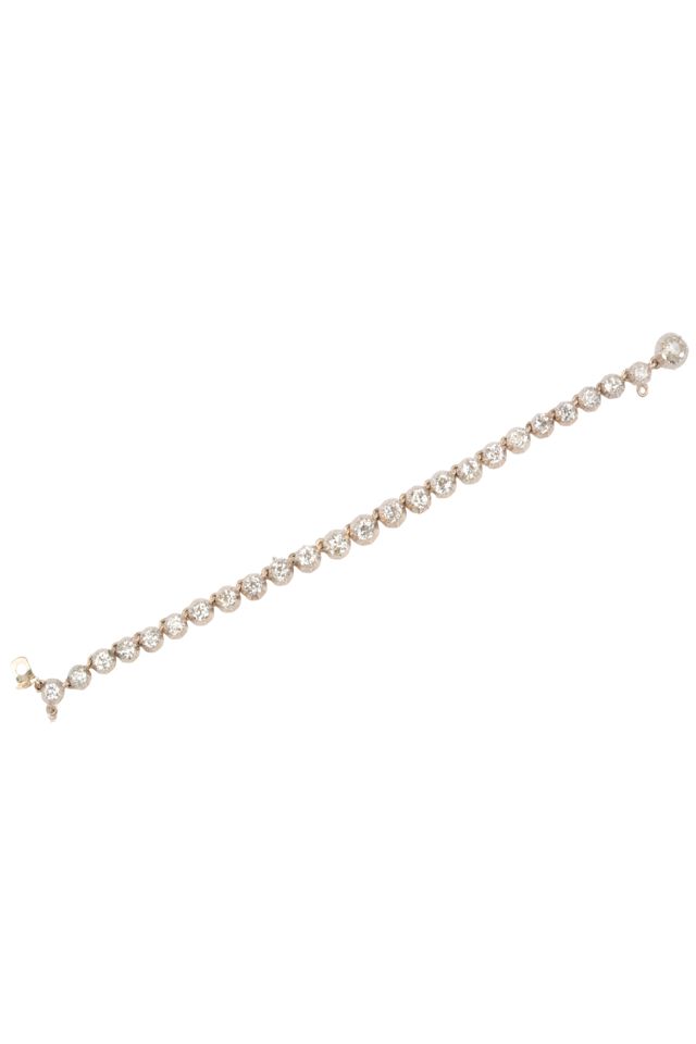 Silver and Gold Diamond Bracelet