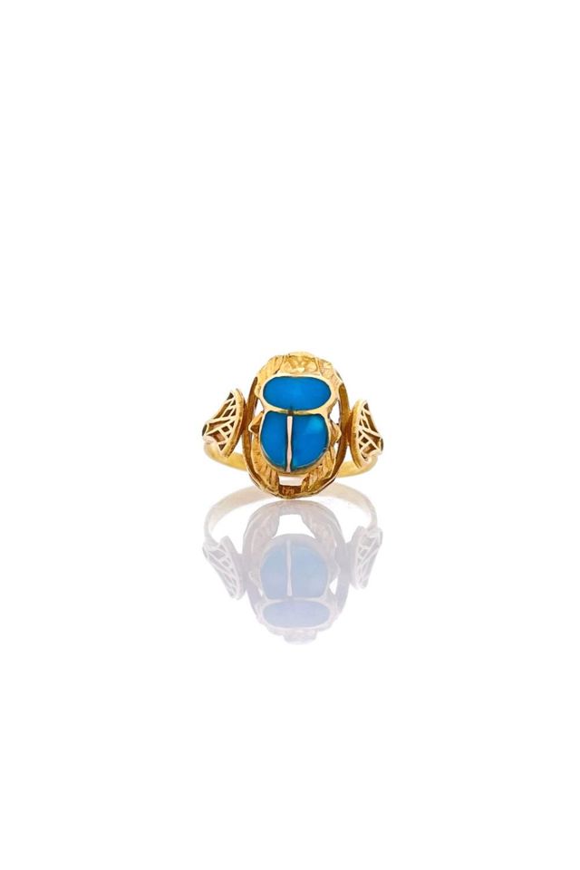 18k Gold Turquoise Ring