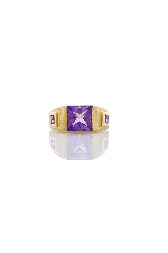 18k Gold Amethyst Ring