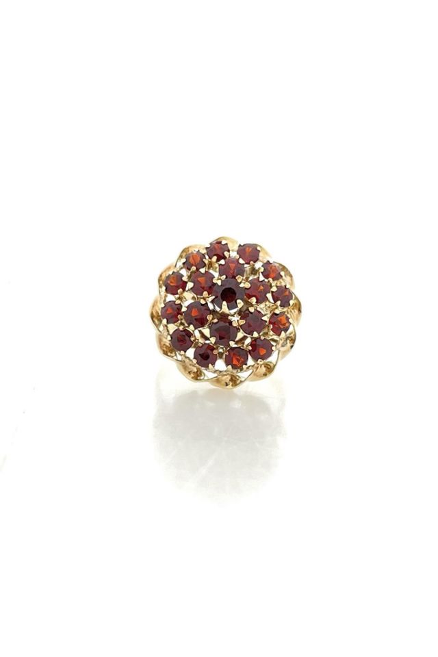 18k Gold Garnet Ring