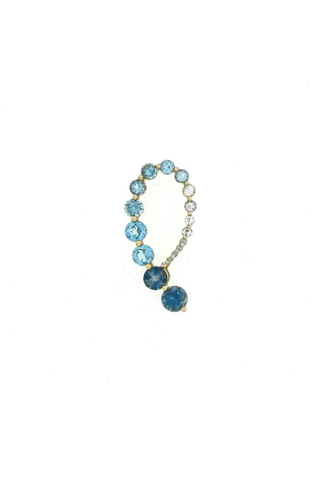10k Gold Topaz and Diamond Pendant