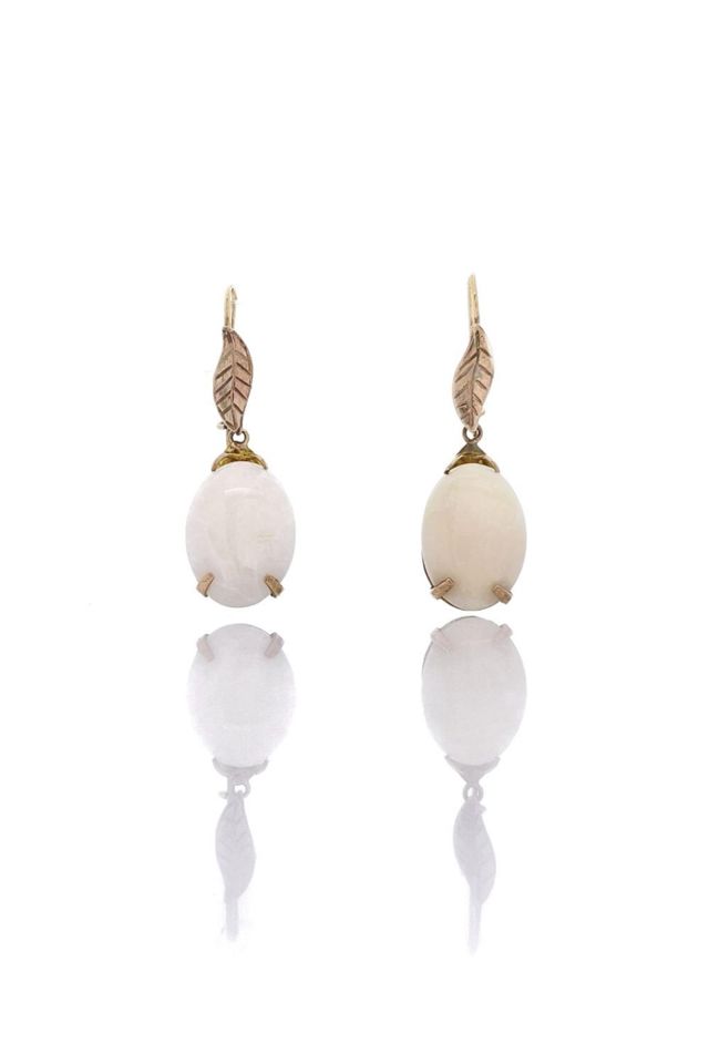 14k Gold Opal Earrings