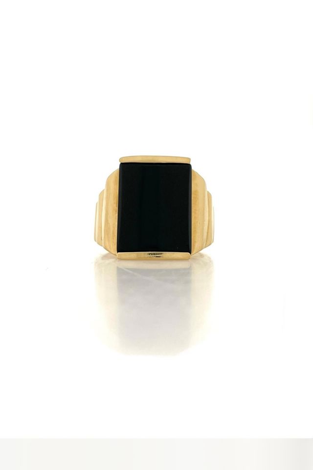 14k Gold Onyx Ring