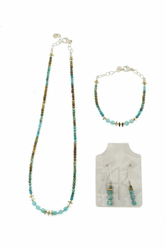 Sterling Silver Necklace, Bracelet and Earrings