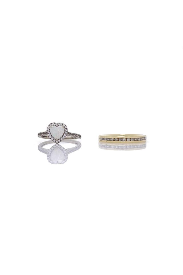 Two 10k Gold Multi-Gem Rings